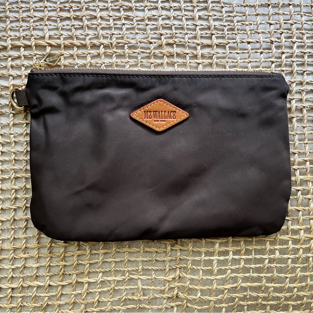 MZ Wallace Bedford Nylon Zippered Pouch with D-ring to attach to key fob